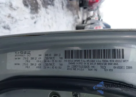 2018 Ram 1500 Rebel 4X4 5'7 Box z USA, uszkodzony, nr VIN 1C6RR7YTXJS156435